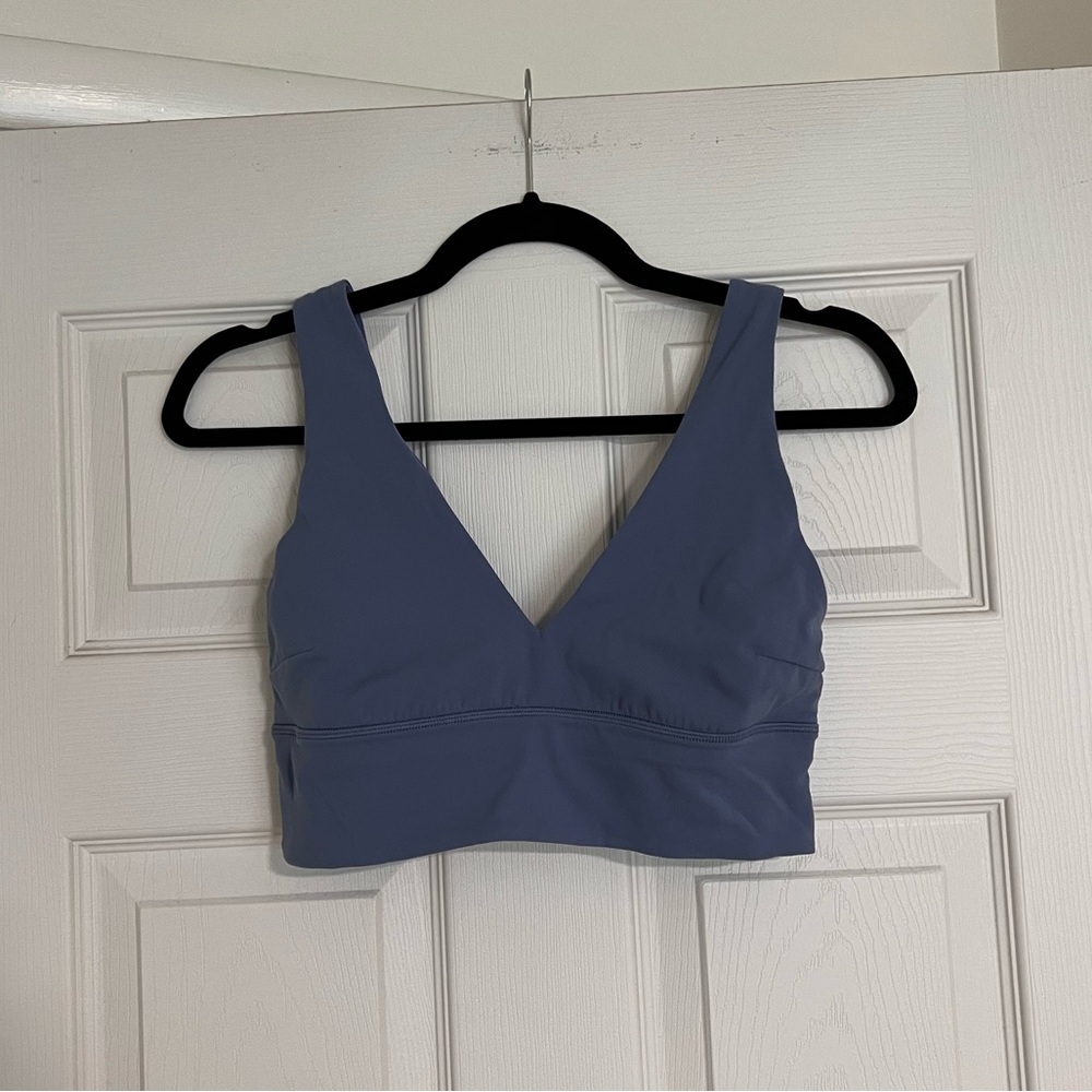 Lululemon Align V-Neck Bra *Light Support, C/D Cup in Washed Denim